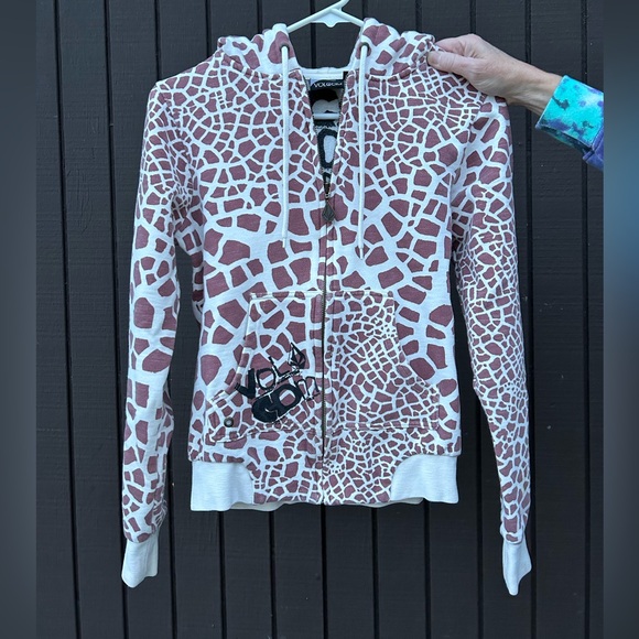 Volcom zip hoodie, Giraffe print - Picture 1 of 4
